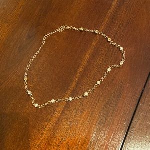 Gold with diamond paparazzi chocker